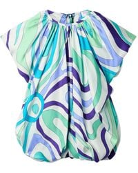 PUCCI - Marmo-Print Voluminous Top - Lyst