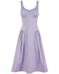 Elisabetta Franchi - Gathered Midi Dress - Lyst