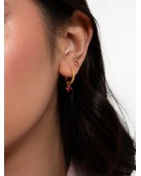 Dower & Hall - Ruby Dewdrop Stud Earrings - Lyst