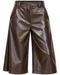 Marella - Faux-Leather Culotte Trousers - Lyst