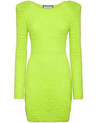Philipp Plein - Monogram-Intarsia Mini Dress - Lyst