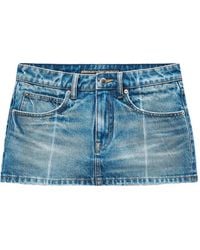 Alexander Wang - Denim Rok Met Vervaagd Effect - Lyst