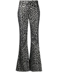 Genny - Leopard-print Flared Trousers - Lyst