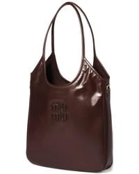 Miu Miu - Bolso shopper con logo Ivy - Lyst