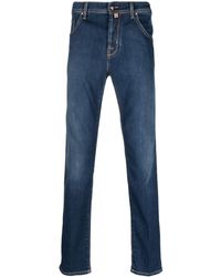 Jacob Cohen - Logo-embroidered Slim-fit Jeans - Lyst