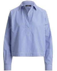 Ralph Lauren - Striped Cropped Shirt - Lyst