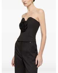 Nissa - Floral-Appliqué Corset Top - Lyst