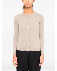 LA ROSE - Button-Fastening Cashmere Cardigan - Lyst