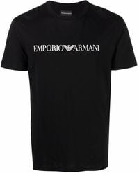 Emporio Armani - Short Sleeve T-shirt Crew Neckline Jumper - Lyst