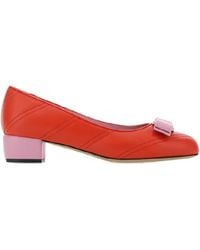 Ferragamo - Signature Vara Bow Detail Pumps - Lyst