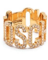 Moschino - Rhinestone-Embellished Ring - Lyst