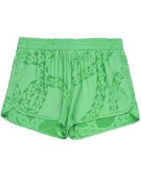 Stella McCartney - Mid-Rise Satin Finish Shorts - Lyst