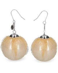 Undercover - Resin Pearl And Tulle Earrings - Lyst