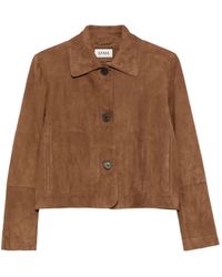Arma - Suede Button-Front Jacket - Lyst