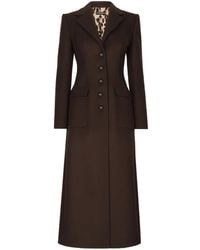 Dolce & Gabbana - Abrigo largo con botones - Lyst