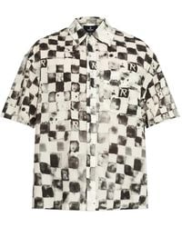 Represent - Checkerboard-Print Short-Sleeve Shirt - Lyst