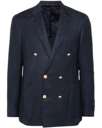 Canali - Double-breasted Wool Blazer - Lyst