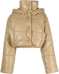 Nanushka - Hooded Cropped Puffer Jacket - Lyst