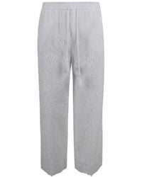 ERMANNO FIRENZE - Embroidered Trousers - Lyst