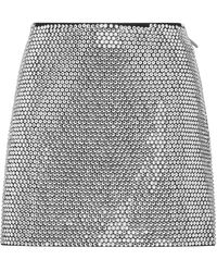 Philipp Plein - Leren Mini-Rok Met Kristallen - Lyst