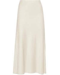 Brunello Cucinelli - Side-Split Midi Skirt - Lyst