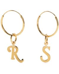 Raf Simons - Logo Hoop Earrings - Lyst