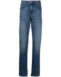 BOSS - Tapered-Leg Mid-Waist Jeans - Lyst