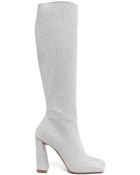 AMINA MUADDI - Marine Glitter Knee-High Boots - Lyst