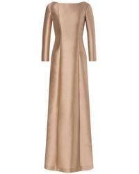 Alberta Ferretti - Robe Longue À Manches Longues - Lyst