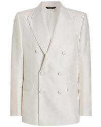 Dolce & Gabbana - Veste Sicilia Légère À Boutonnière Croisée Et Micro-Motif En Jacquard - Lyst