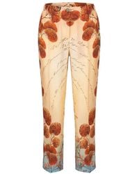 F.R.S For Restless Sleepers - Etere Graphic-Print Silk-Satin Trousers - Lyst