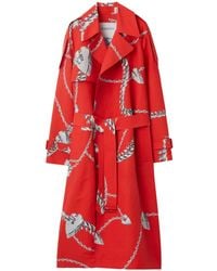Burberry - Shield Hardware Taffeta Trench Coat - Lyst