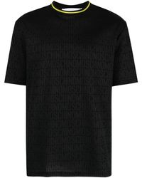 Moschino - Pikee-T-Shirt mit Jacquard-Logo - Lyst
