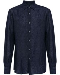 Zegna - Long-sleeve Linen Shirt - Lyst