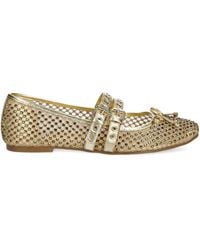 Guess - Kayann Embellished Buckle Ballet Flats - Lyst