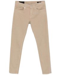 Dondup - Logo-Plaque Slim-Fit Jeans - Lyst