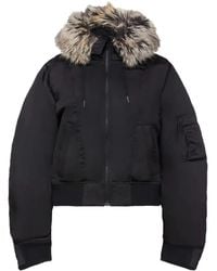 adidas - Bomberjacke mit Faux-Fur-Besatz - Lyst