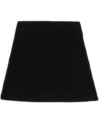 Mach & Mach - A-Line Knitted Miniskirt - Lyst