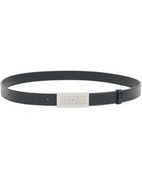 MM6 by Maison Margiela - Numeric-Plaque Leather Belt - Lyst