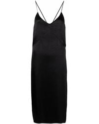 DSquared² - Satin-Finish Midi Dress - Lyst