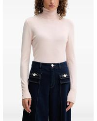 Fracomina - Button-Cuff Roll-Neck T-Shirt - Lyst