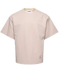 Jil Sander - Embroidered-Detail Cotton T-Shirt - Lyst