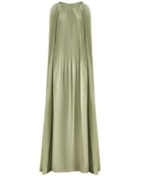 Gemy Maalouf - Pleated Cape Maxi Dress - Lyst