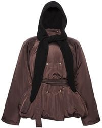 Magda Butrym - Chaqueta Bómber Con Capucha Y Cinturón - Lyst