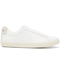 Veja - Leather Logo Sneakers - Lyst