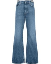 Rabanne - Signature High-Rise Straight-Leg Jeans - Lyst