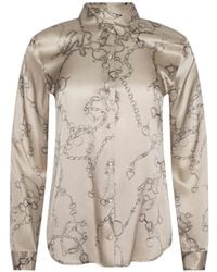 L'Agence - Tyler Silk Blouse Top - Lyst