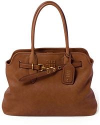 Miu Miu - Aventure Nappa Leather Bag - Lyst