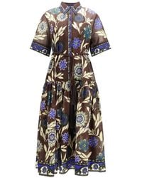 ALÉMAIS - Jasper Floral-Print Midi Dress - Lyst