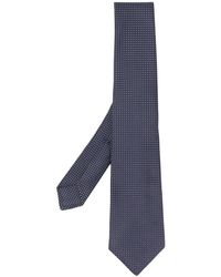 Kiton Corbata con motivo de lunares - Azul